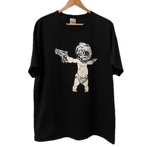 3 for $25-VINCE STAPLES GRAPHIC PRINT - Baby Guns- Short Sleeve T-Shirt Black XL